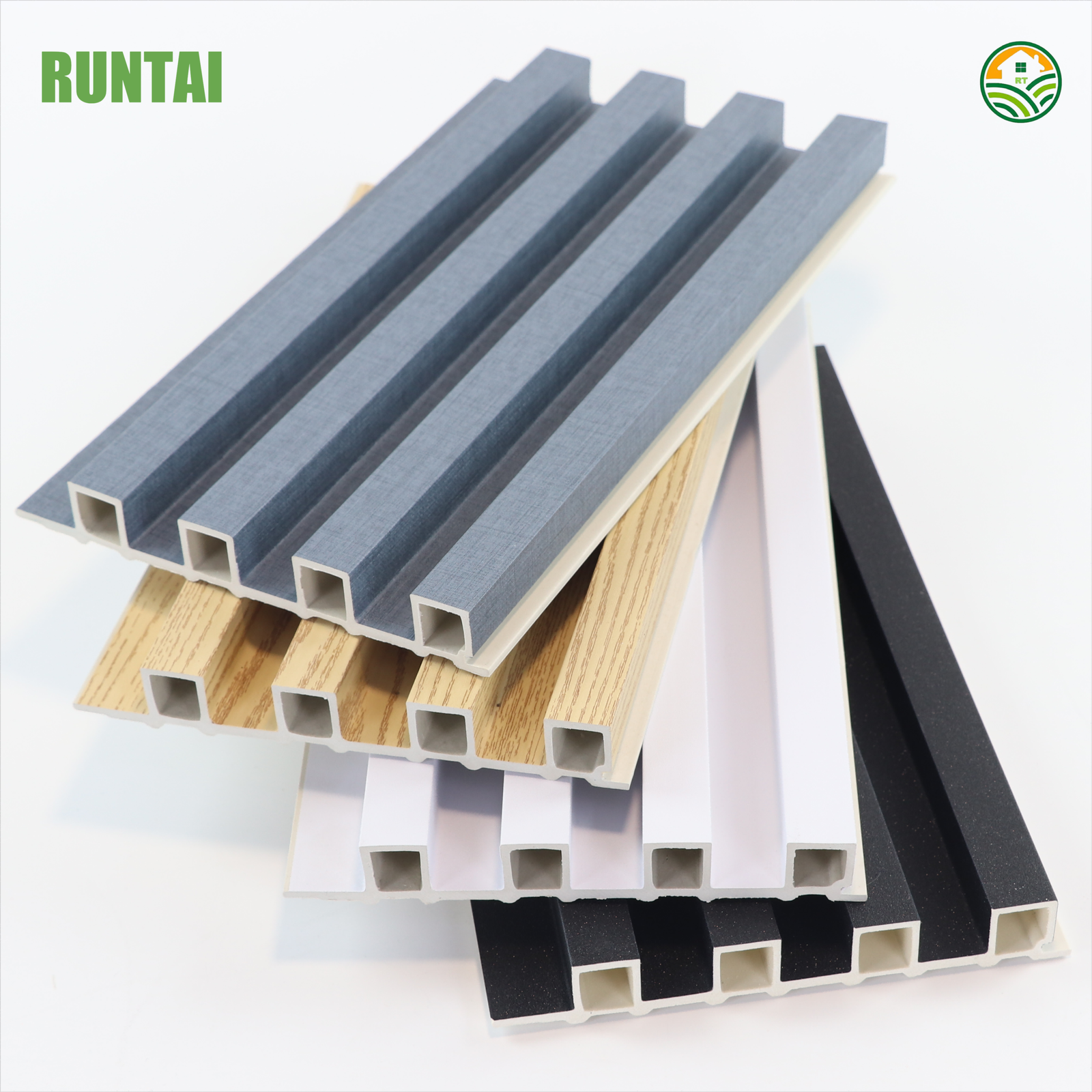 Eco-Friendly Decoration Fulted Plastic Board Wood Interior WPC Wall Panel